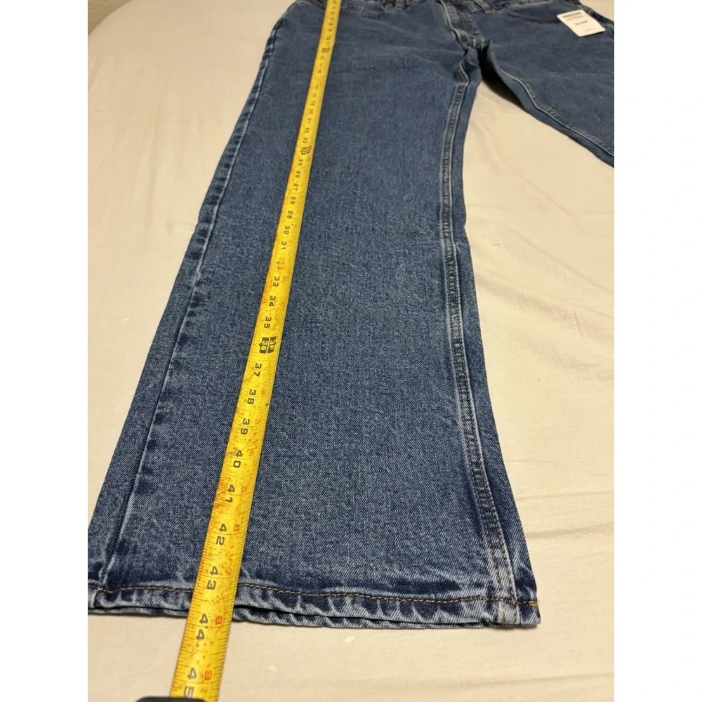 SIGNATURE Levi Strauss Gold-NWT-Women's Relaxed Flex Denim Blue Jeans-Size 38x34